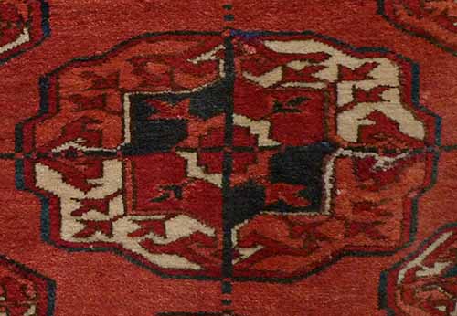 Розетка (гюль) больших текинских ковров