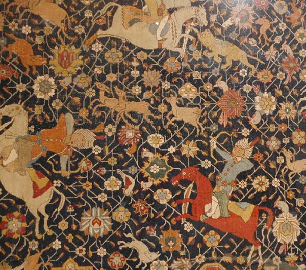 "Охотничий" ковер (фрагмент). Иран, Тебриз. 1542-43 гг.