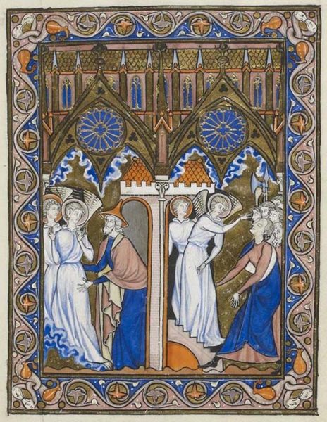 Миниатюра из "Псалтыри Людовика Благочестивого" (1270-1274 гг.)