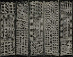 Ажурная деревянная ширма. Ташкент. 1936 г.