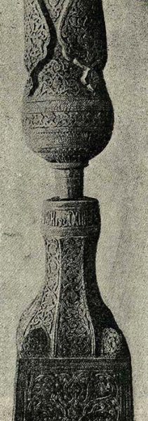 Резная деревянная колонна. Хива. 1937 г.