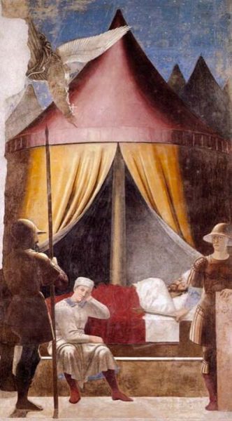 Пьеро делла Франческа. Сон Константина. Фреска. Церковь Сан-Франческо. Ареццо