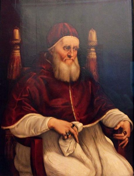Рафаэль. Портрет папы Юлия II. Уффици. Флоренция