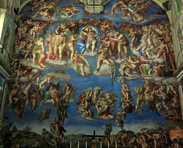 Микельанджело. Страшный суд. Фреска алтарной стены Снкстннской капеллы в Риме